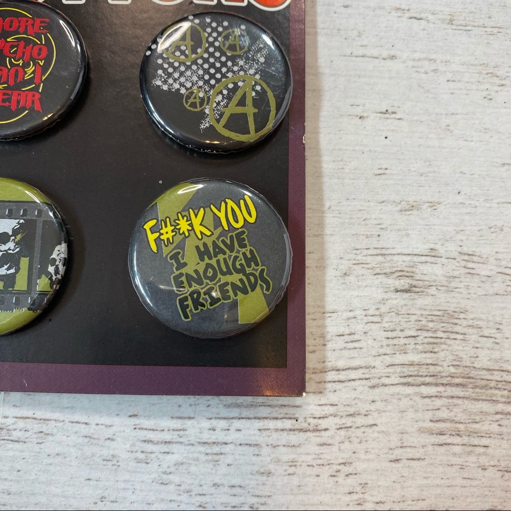 Anarchy Metal Buttons - Picture 4 of 6